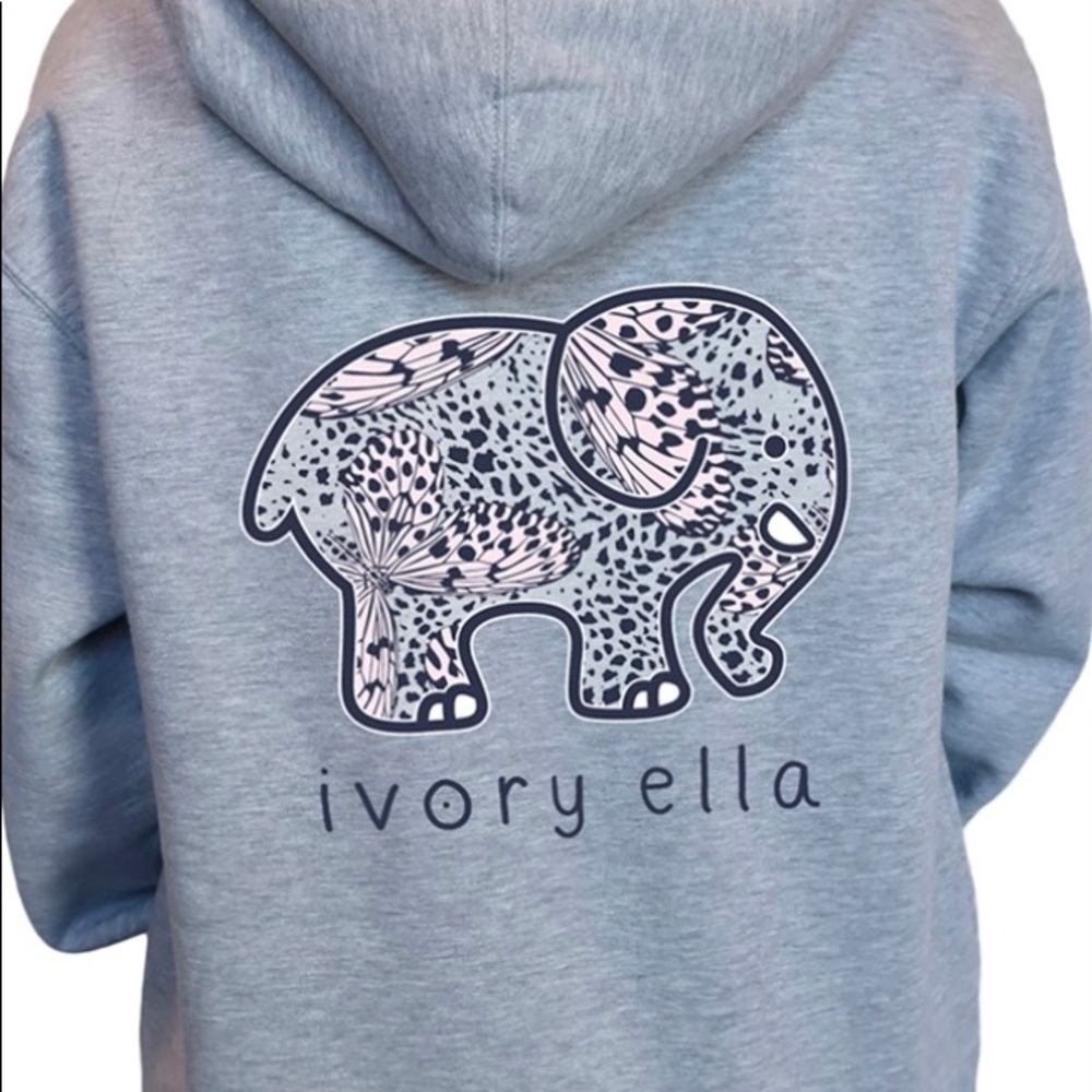 Grey Monarch Ivory Ella sweatshirt! Oversized fit with hood and drawstrings.